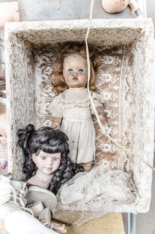 Creepy | Antique | Doll | Lace | The Scarab