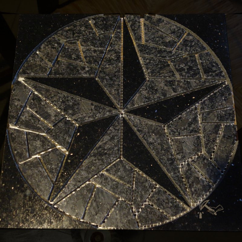 12 Texas Star Granite Backsplash Mural Floor Medallion W