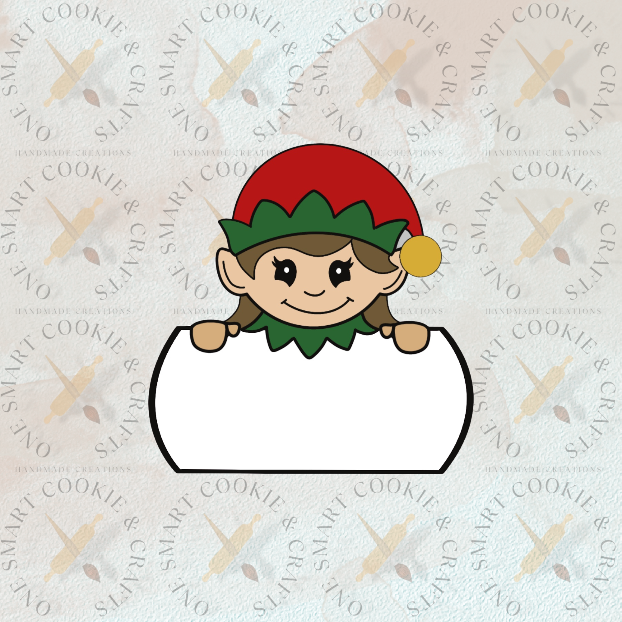 Elf Plaque Cookie Cutter