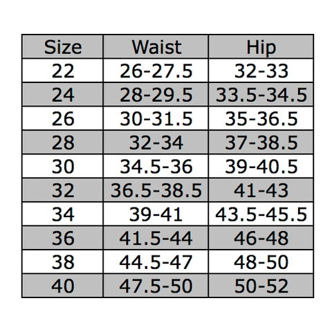 Tyr Jammer Size Chart