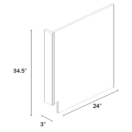 Blue Lagoon Shaker / 3''W X 34 1/2''H X 24''D