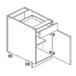 Driftwood Grey Frameless / 12''W X 34 1/2''H X 24''D