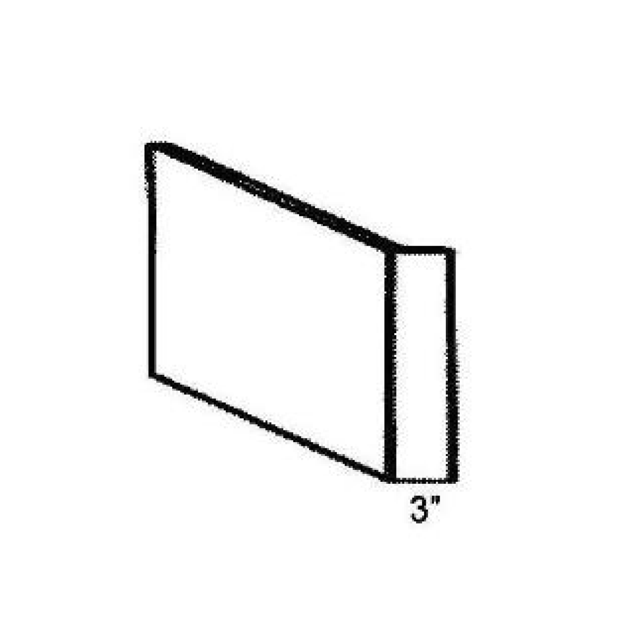 Driftwood Grey Frameless / 3''W X 34 1/2''H X 24''D