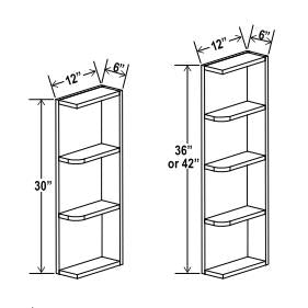 Expresso Shaker / 6"W x 30"H x 12"D - 2S