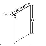 Expresso Shaker / 24"W x 96"H x1 1/2"D