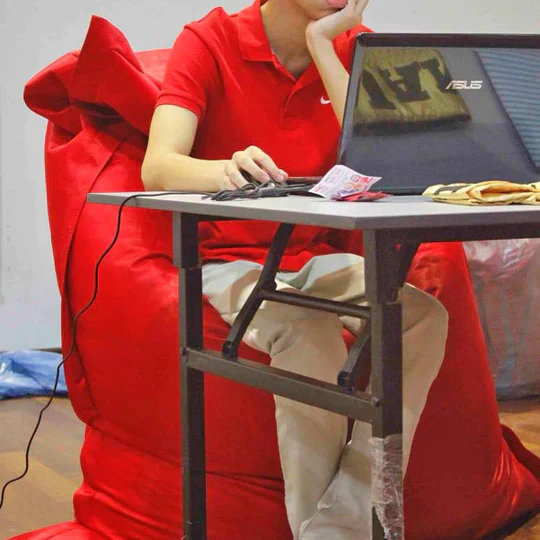 bean bag as computer chair