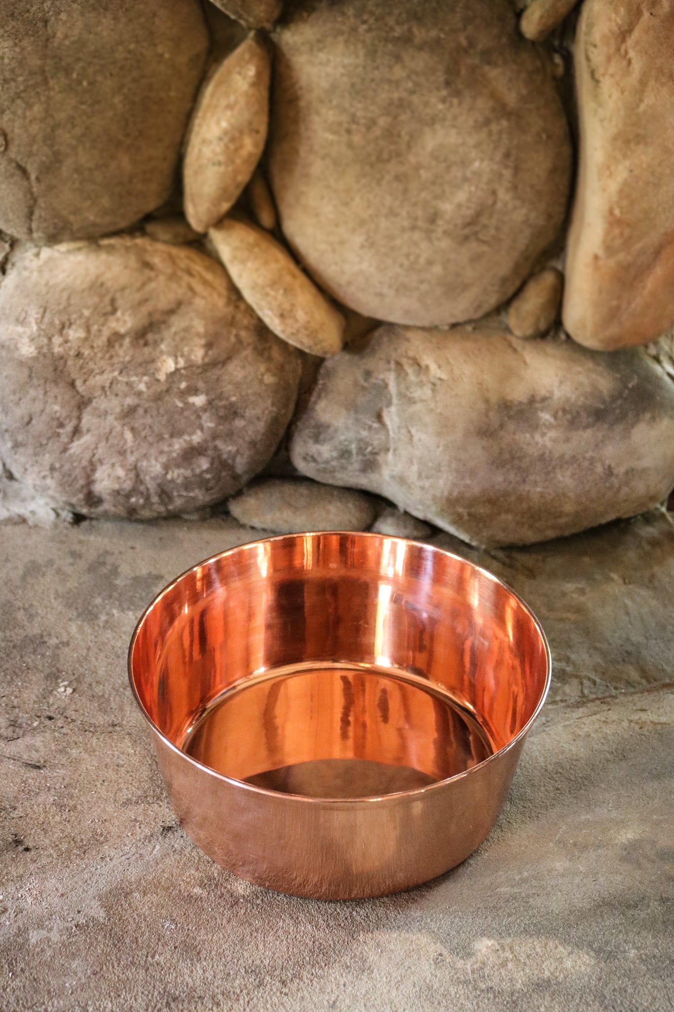 copper dog bowl