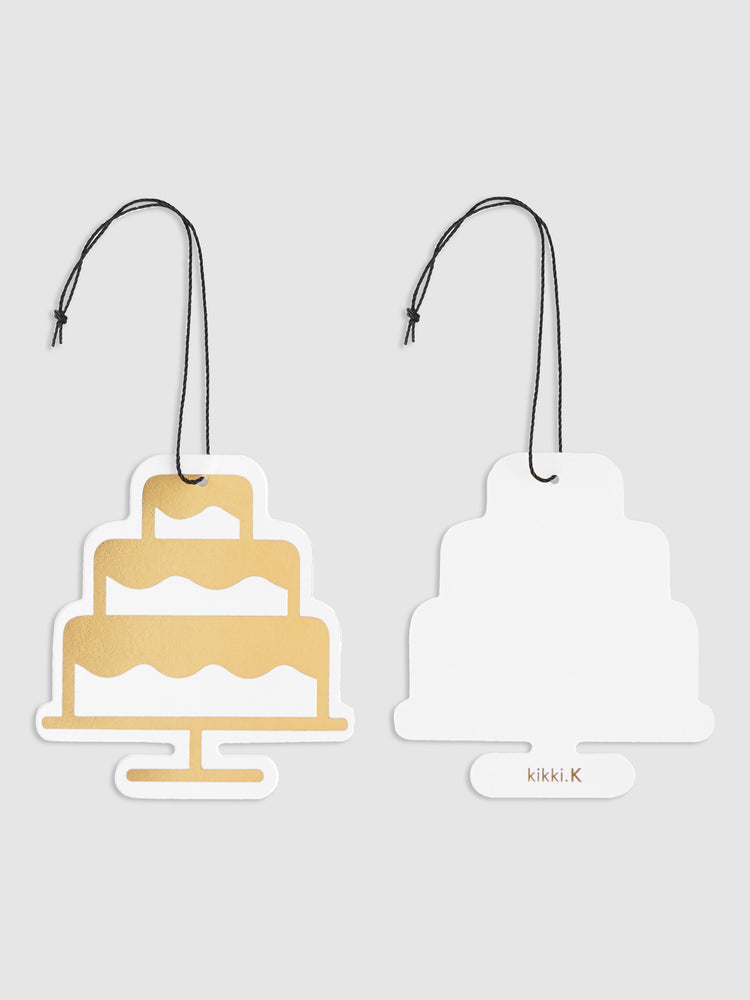Gift Tags 10pk Gold Cake Wrap