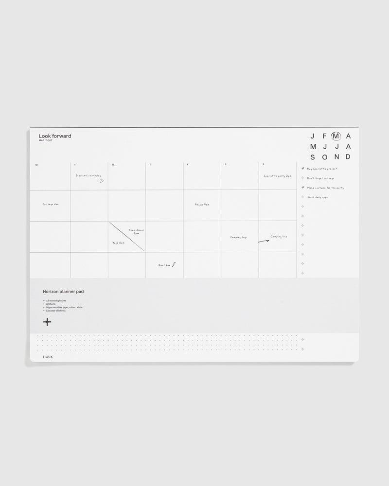 HORIZON MAP PAD MONTHLY A3
