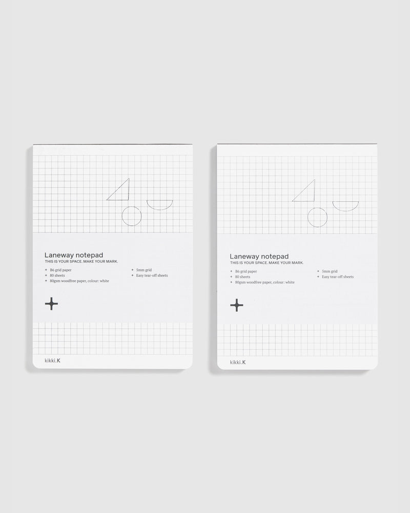 Laneway Notepad Grid  2pk