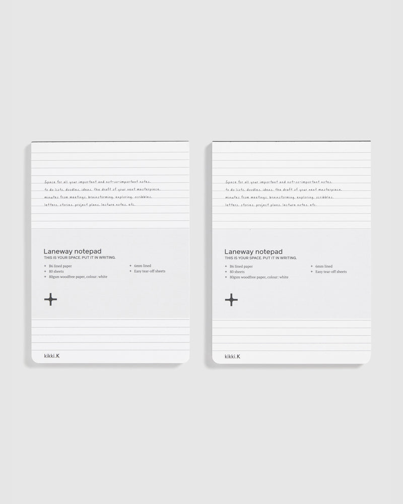 Laneway Notepad Lined 2Pk