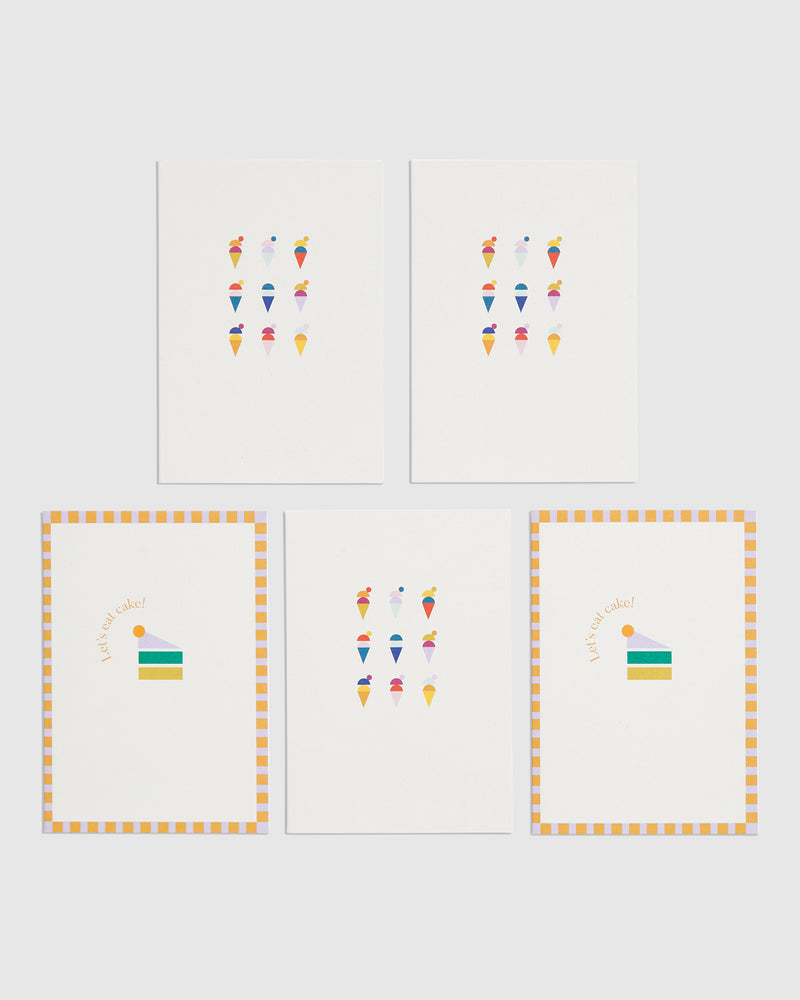 Greeting Card  Geo Birthday 5pk