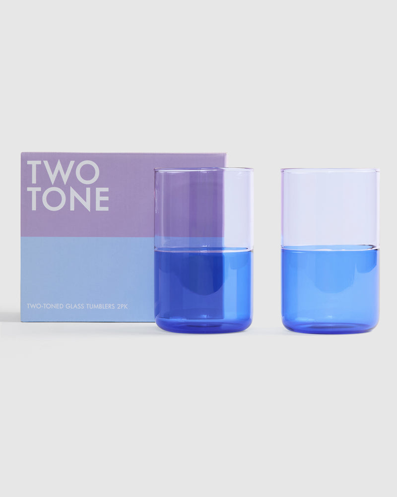 Two-Tone Glass Tumbler 2pk