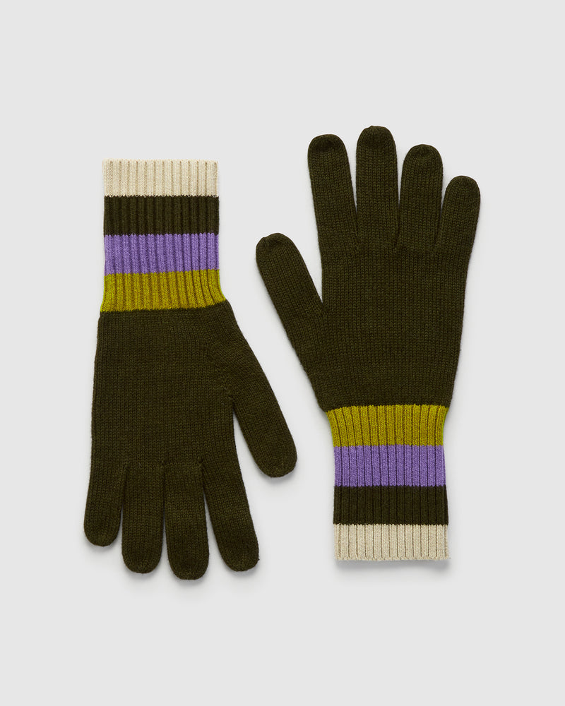 Knit Stripe Gloves