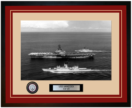USS INTREPID CV-11 Framed Navy Ship Photo Burgundy – Navy Emporium