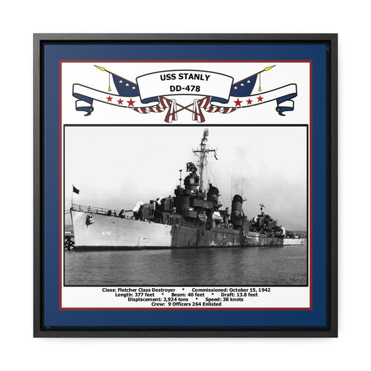 USS STANLY DD-478 Framed Navy Ship Photo Burgundy – Navy Emporium