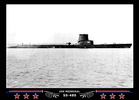 USS Medregal SS-480 Canvas Photo Print