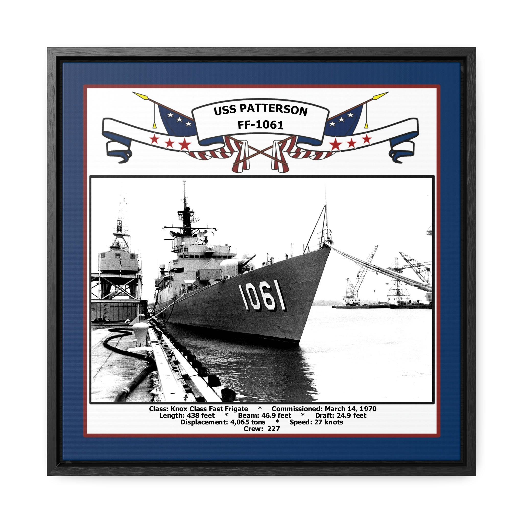 USS Patterson FF-1061 Art Print – Navy Emporium