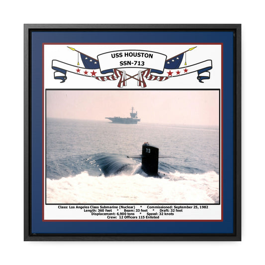 USS Houston SSN-713 Navy Floating Frame Photo