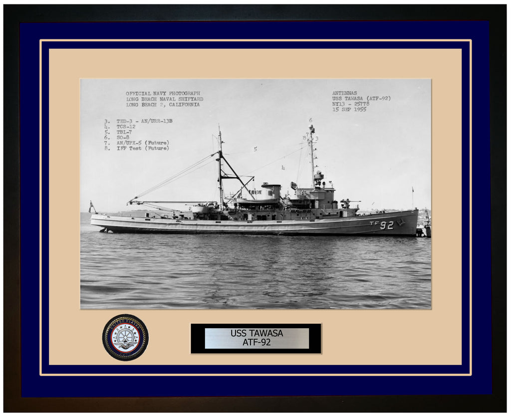 USS TAWASA ATF-92 Framed Navy Ship Photo Burgundy – Navy Emporium