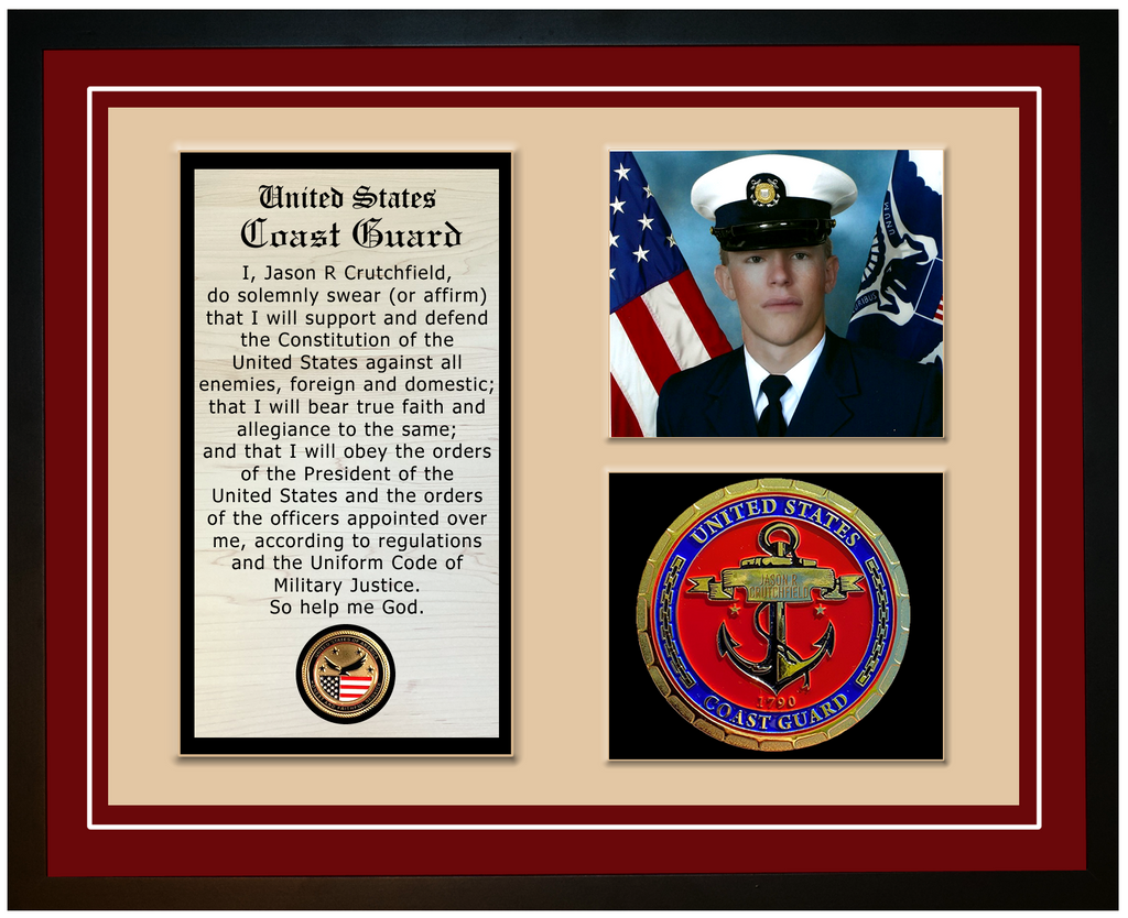 Coast Guard Veteran Oath of Enlistment Display Navy Emporium