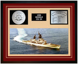 USS Biddle Navy Ship Framed Display