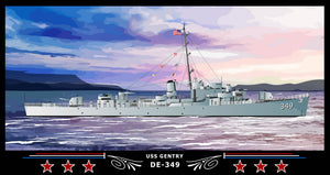USS Gentry DE-349 Art Print