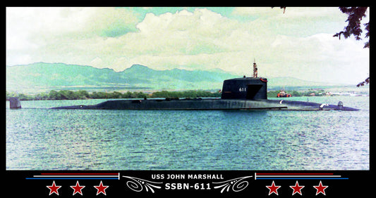 USS George C. Marshall, SSBN-654 Submarine Service Ring