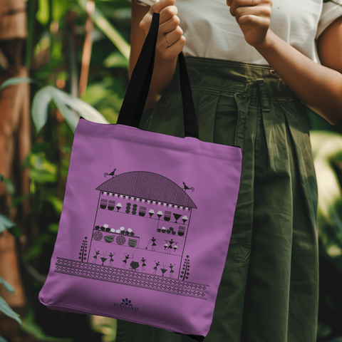 The Warli Kitchen Tote Bag