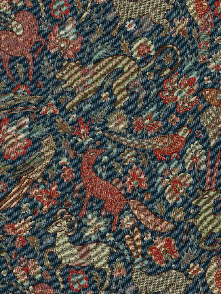 Mythical Forest Blue (Jacquard Tapestry Curtaining﻿)