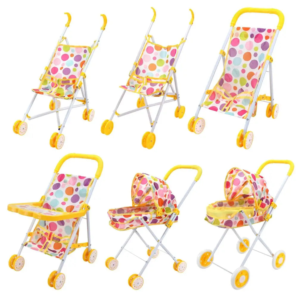 Poussette Jouet, Poussette de poupée pour Enfant Facile à Plier,Poussette  Jouet pour Filles pour Une Utilisation en intérieur et en extérieur  Accessoires de poupée pour Fille Compagnon de