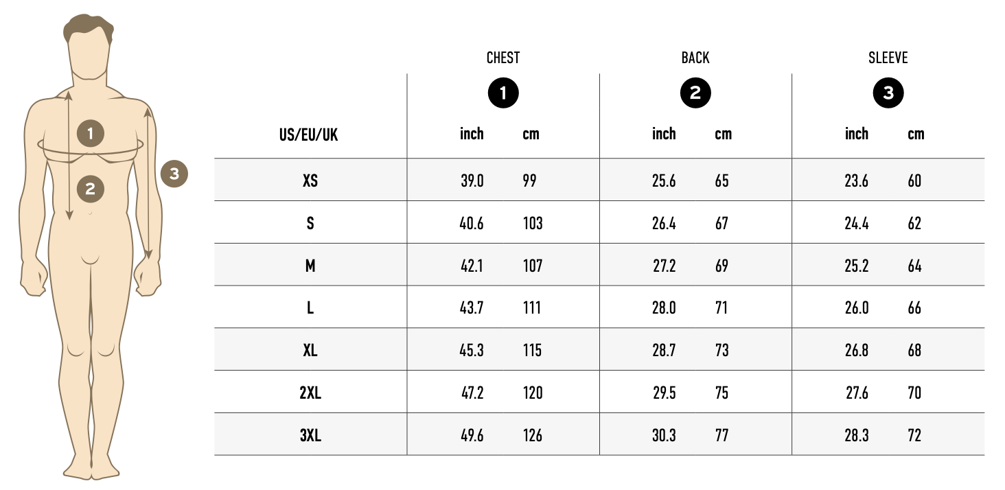 OppoSuits Men’s sweater size chart, Size US/EU XS, Chest 39.0 inch 99 cm, Back 25.6 inch 65 cm, Sleeve 23.6 inch 60 cm Size US/EU S, Chest 40.6 inch 103 cm, Back 26.4 inch 67 cm, Sleeve 24.4 inch 62 cm Size US/EU M, Chest 42.1 inch 107 cm, Back 27.2 inch 69 cm, Sleeve 25.2 inch 64 cm Size US/EU L, Chest 43.7 inch 111 cm, Back 28.0 inch 71 cm, Sleeve 26.0 inch 66 cm Size US/EU XL, Chest 45.3 inch 115 cm, Back 28.7 inch 73 cm, Sleeve 26.8 inch 68 cm Size US/EU 2XL, Chest 47.2 inch 120 cm, Back 29.5 inch 75 cm, Sleeve 27.6 inch 70 cm Size US/EU 3XL, Chest 49.6 inch 126 cm, Back 30.3 inch 77 cm, Sleeve 28.3 inch 72 cm