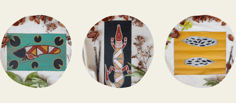 Kakadu cross hatching aboriginal artwork