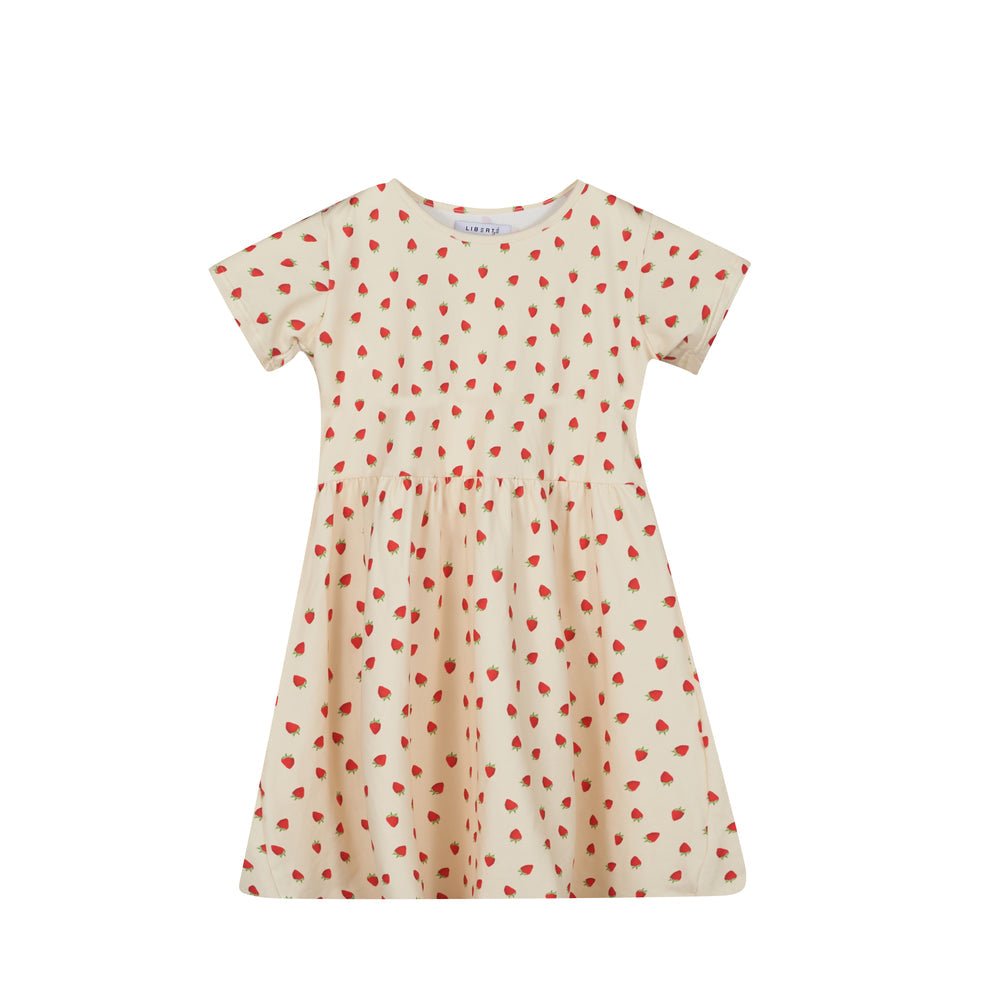 Se Alma Ss Babydoll Dress (Kids) Creamy Strawberry 98/104 hos Diversita.dk