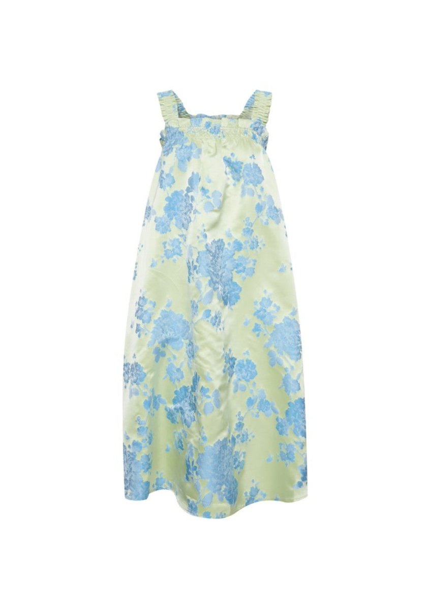 Se Ixrumlie Dress Green Tea Flower Print 40 hos Diversita.dk