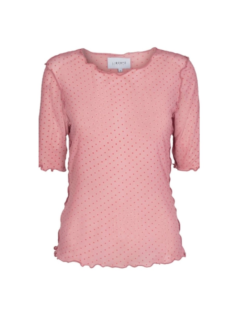 Se Mesh Ss Top Rose Red Dot XS hos Diversita.dk