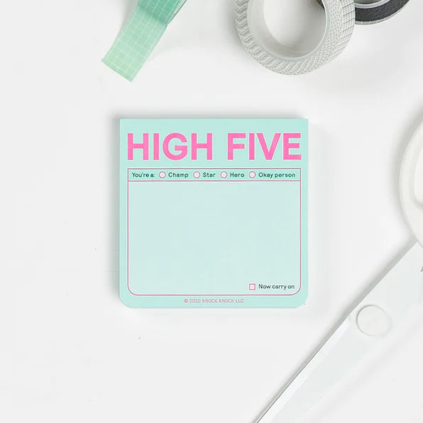 High Five Sticky Note Pad
