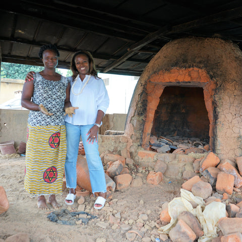 Picture in front of the oven in Ivory Coast