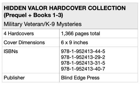 Hidden Valor Military Veteran/K9 Mystery Collection by Candace Irving HARDCOVER