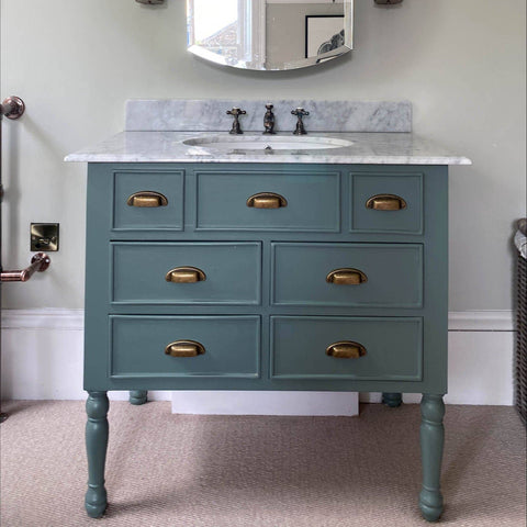 Country French Wooden Bathroom Vanity Unit