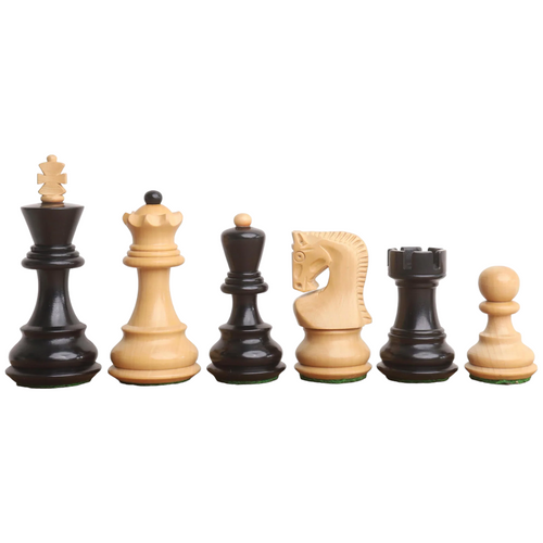 3 Inch Russian Zagreb Ebonised Chess Pieces