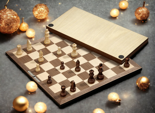 Walnut Folding Young Grandmaster Chess Set