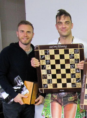 Robbie Williams chess board