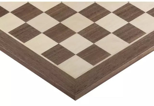 19" European Walnut and Maple Chess Board