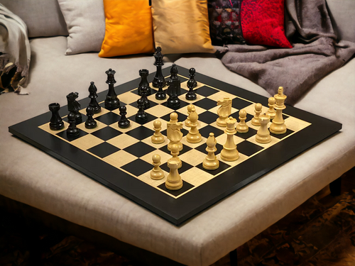 British Anegre Chess Set Combination