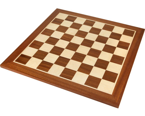 19 Inch Mahogany and Maple Inlaid Chess Board
