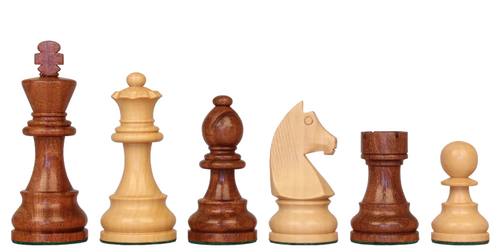 3 Staunton Classic Acacia Chess Pieces & Bag