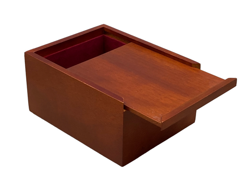 Stained Mahogany Slide Lid Chess Box