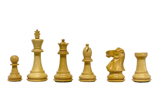 1972 Boxwood and Black English Chess Pieces