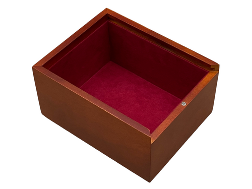 Stained Mahogany Slide Lid Chess Box